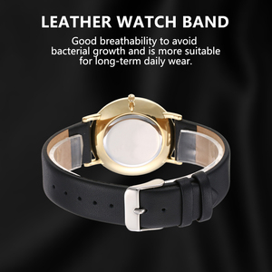 <span class=keywords><strong>Montre</strong></span> de sport à quartz <span class=keywords><strong>chronographe</strong></span> pour hommes, étanche à 30m, alliage d'<span class=keywords><strong>or</strong></span>, acier inoxydable, bracelet <span class=keywords><strong>en</strong></span> cuir, cadran <span class=keywords><strong>en</strong></span> verre rond - Product Image 5