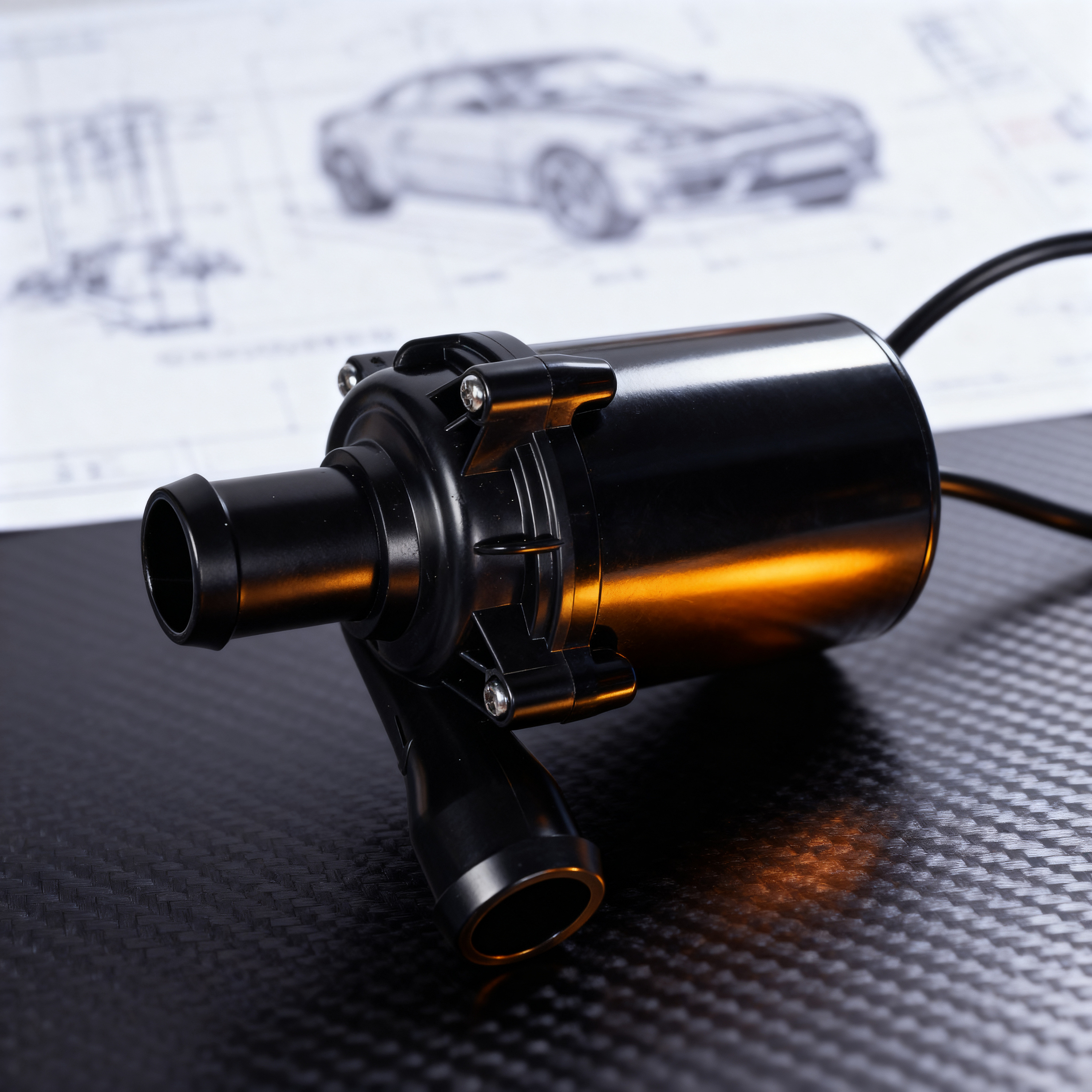High Flow Low Noise 12V DC Brushless Micro Water Pump for Automotive Engine Cooling Circulation · image 4