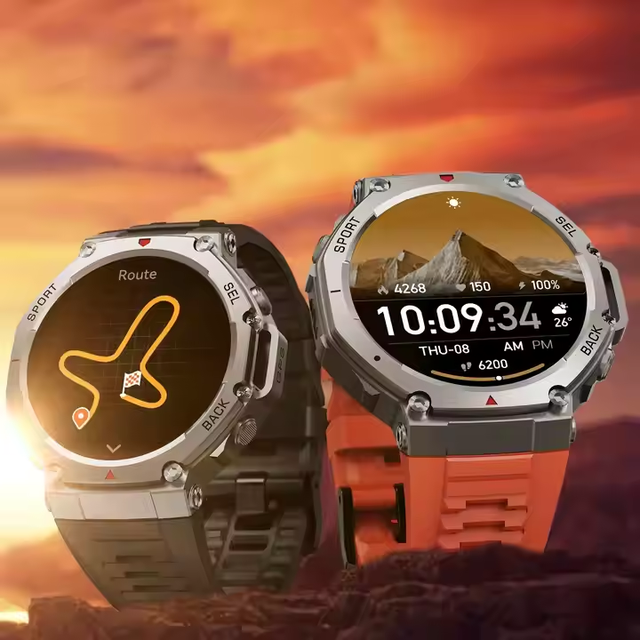 IP69K DM58 Dual Band Rugged BT Calling Smart Watch GPS Heart Rate Blood Oxygen Fitness Tracker Altitude 170+ Sports Mode.