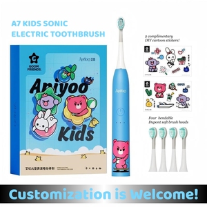 Elektrische Schallzahnbürste für Kinder mit sanfter Mundpflege, Cartoon-Design, IPX7 wasserdicht – weicher, TPE-ummantelter & biegsamer Kopf – Farbverlauf-Seidenborsten - Product Image 2