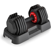 Haltère réglable de 55 lb avec 10 réglages de poids, haltère personnalisé avec logo OEM et base de rangement pour studio de fitness