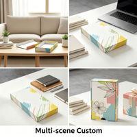Boîte cadeau personnalisée en deux parties, couvercle et base imprimés en couleur, emballage en carton rigide pour boutique de luxe, vente en gros aux États-Unis