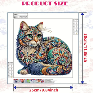 Kit <span class=keywords><strong>de</strong></span> Pintura <span class=keywords><strong>de</strong></span> <span class=keywords><strong>Diamantes</strong></span> con Patrón <span class=keywords><strong>de</strong></span> Gato, DIY 5D, <span class=keywords><strong>Diamantes</strong></span> <span class=keywords><strong>de</strong></span> Cristal <span class=keywords><strong>de</strong></span> Forma Especial, Pintura <span class=keywords><strong>de</strong></span> <span class=keywords><strong>Diamantes</strong></span> Parcial, Manualidades <span class=keywords><strong>de</strong></span> Mosaico - Product Image 2