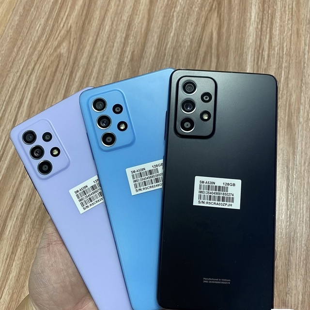 A52S 5G LTE Smartphone SM-A528N 128GB Dual SIM Android 12 Octa Core AMOLED 120Hz FHD Display 108MP Rear Camera CDMA Sky Blue
