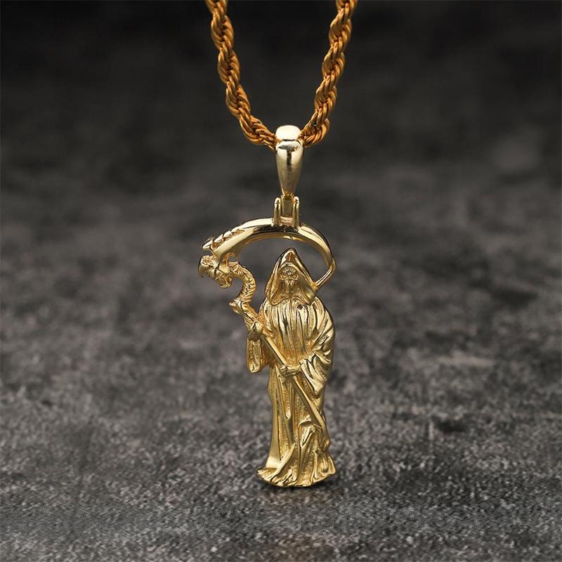925 Silver Gothic Cartoon Skull Pendant