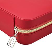 Hot Stamp Travel logo Cuero Pr Embalaje Sp01167 Cremallera Almacenamiento Nekles Regalo Mini Cherry Joyero con Rose Red