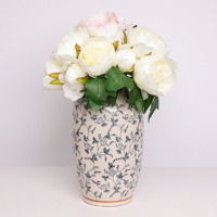 Bouquet de 6 pivoines artificielles, lot de fleurs de pivoine, arrangement floral pour mariage, décoration de table, centre de table