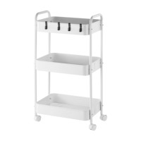 Chariot de rangement utilitaire à 3 niveaux pour cuisine, étagère de rangement roulante en métal, vente en gros d'usine