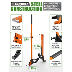 JH-Mech Estrattore di Radici per Alberi Resistente, Rimuovi Steli Manualmente, in Acciaio al Carbonio Anti-Piegatura - Product Image 2