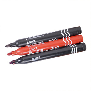 Rotulador a base de aceite Aowa, tinta permanente, negro, rojo, azul, de doble punta, para suministros de oficina de logística y entrega urgente - Product Image 5