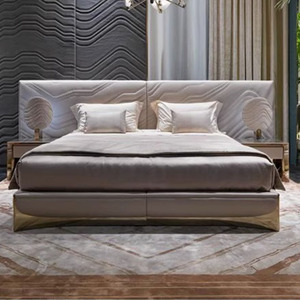 <span class=keywords><strong>Lit</strong></span> double en cuir <span class=keywords><strong>de</strong></span> vache importé <span class=keywords><strong>de</strong></span> luxe italien léger couche supérieure 1.8m Chambre à coucher principale <span class=keywords><strong>Lit</strong></span> d'art en cuir brodé <span class=keywords><strong>de</strong></span> luxe haut <span class=keywords><strong>de</strong></span> gamme - Product Image 5