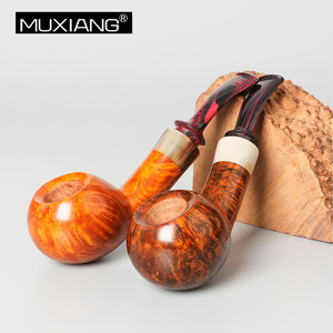 Briarwood Pipe Bent Type Handmade Imported Root Nodular Smoking Tobacco Pipe Zhejiang Origin - Product Image 3