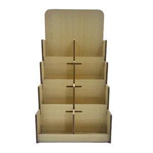 chinese retail cosmetic wood MDF display stand good quality easy assemble lipstick display shelf