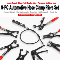 Kit de 9 pinces à collier pour flexibles à longue portée, pour la dépose de colliers à ressort métalliques, ensemble d'outils automobiles en boîte, autres outils