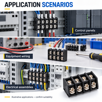 Bloc de bornes de barrière industriel pour PCB à pas de 6,35 mm, à courant élevé, avec bande de bornes à vis, 2 à 12 positions