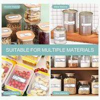1 x 3 pouces Étiquettes alimentaires amovibles colorées pour congélateur, autocollants de date, étiquettes de stockage alimentaire imperméables et résistantes à l'huile, faciles à nettoyer, sans résidu