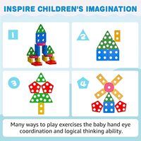 Forma geométrica a juego cognitivo cuatro juegos de rompecabezas columnas de madera niños juguetes educativos de aprendizaje