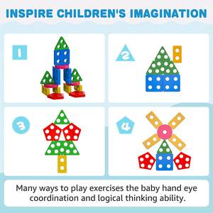 Forma geométrica a juego cognitivo cuatro juegos de rompecabezas columnas de madera niños juguetes educativos de aprendizaje - Product Image 4