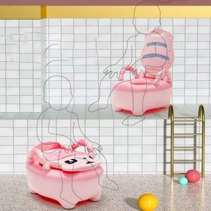 Portable Eco-friendly Soft Plastic Kid's <b>Toilet</b> <b>Training</b> <b>Seat</b> Baby Safety Potty Children's Animal Pattern Indoor Step Stool - Product Image 5