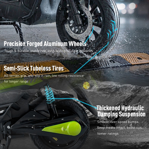 Moto électrique de livraison avec batterie interchangeable 76V30Ah, autonomie de 80 km, vitesse de 70 km/h, cyclomoteur électrique pour la livraison de nourriture avec freins CBS - Product Image 5