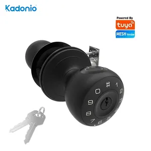 Kadonio豪华数字密码指纹木门旋钮内门杠杆螺栓带锁