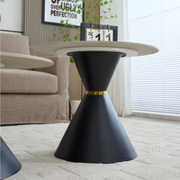 Table basse en pierre de style minimaliste moderne, table d'appoint pour canapé, idéale pour les petits appartements, design luxueux et léger pour le salon
