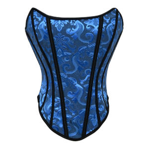 Corset Jacquard sans bretelles pour femme, avec baleines, bustier, serre-taille et gaine amincissante pour le ventre - Product Image 5