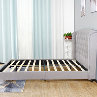 Meubles de chambre à coucher haut de gamme, lit king size, cadre de lit en velours italien, ensemble de lit capitonné, lits doubles modernes de luxe