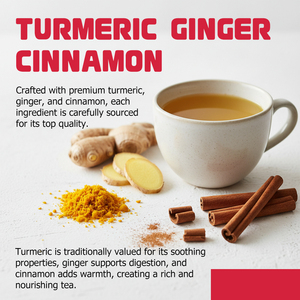 Thé au Curcuma, Gingembre et Cannelle Marque Blanche : Favorise la Digestion, Saveurs Terrestres et Chaleur Réconfortante pour Revitaliser et Inspirer - Product Image 6