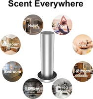 Diffuseur de parfum d'arôme d'air noir argenté cylindrique commercial d'huile essentielle de parfum de parfum électrique en aluminium de machine intelligente de parfum
