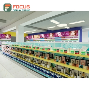 Modern Human Hair Display Cabinet Glass Panel Lighted Drawer Multi Shelf Display Cabinet Fixture - Product Image 3