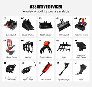 Operatör Dostu Mini Ekskavatör <span class=keywords><strong>3</strong></span> Ton Kabinli veya Tenteli Konut Projeleri Peyzaj İşleri için Mini Ekskavatör - Product Image 3