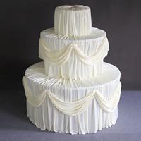 Table à dessert ronde en fer à 3 niveaux avec jupe de table optionnelle, présentoir à gâteaux blanc, pour mariage, anniversaire, banquet, événement, décoration