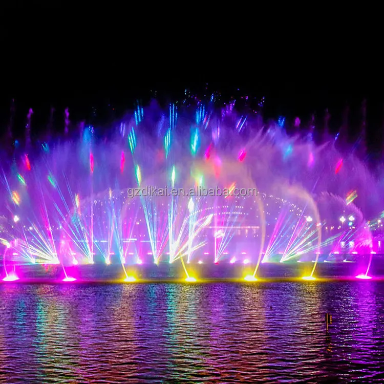 Vendita calda su misura grande musica decorativa fontana di acqua bella illuminazione spettacolo musicale fontane danzanti all'aperto