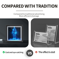 Ventilateur d'affichage holographique LED 3D, affichage publicitaire transparent, signalisation numérique commerciale, équipement de promotion pour la vente au détail