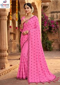 Sari en coton imprimé élégant Ajmera, tenue ethnique traditionnelle et élégante pour femmes, mode quotidienne, séchage rapide, toutes saisons - Product Image 2
