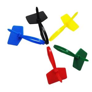 جودة عالية مصنوعة من النايلون الأبيض علامات الكابل الذاتي قفل الحبل العلامات تحديد العلاقات كابل لافتات التعادل - Product Image 2