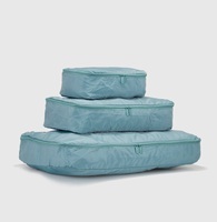 3 Cubes d'emballage de compression légers en polyester Sacs de voyage à la mode avec fermeture à glissière avec logo personnalisé et caractéristique pliable