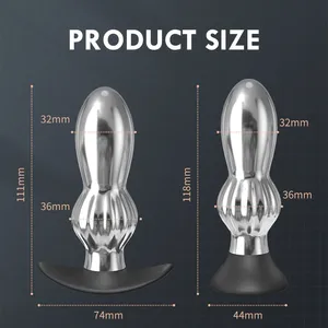 Bouchon <span class=keywords><strong>anal</strong></span> vibrant en métal charge magnétique cour arrière expansion du point G masseur de prostate masculin masturbation produits pour adultes - Product Image 3
