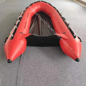 Bateau pneumatique pliable de pêche 2m 4m en PVC avec plancher en aluminium et moteur, vente directe usine - Product Image 4