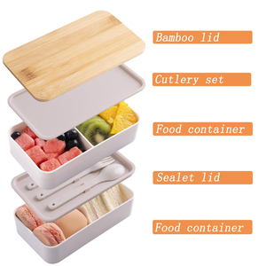 Adults <b>Lunch</b> <b>Box</b> and Drinking Cup for Men Bento <b>Box</b> <b>Lunch</b> <b>Box</b> <b>Stackable</b> Food Container with Built-in Utensil Set - Product Image 4