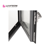 Fenêtres en aluminium à double vitrage avec cadre large, design de grille noir, nouvelle conception, certifiées NFRC pour la maison