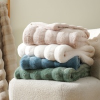 Plaid en fausse fourrure de lapin imprimé kaki 770 GSM, ultra doux, confortable, chaud, écologique, luxueux, cadeau d'hiver pour femmes