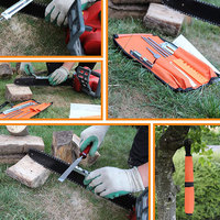 Kit de limes pour affûteuse de scie à chaîne de 8 pièces Pièces d'outils de jardinage manuels Limes et râpes essentielles pour l'entretien des outils