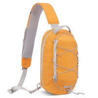 Sac bandoulière messager en nylon imperméable avec fermeture éclair, multicolore, ultra-léger, unisexe, pour activités de plein air et sport, sac de poitrine