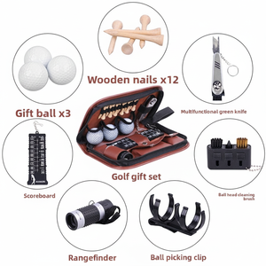 Coffret Cadeau Golf du Fabricant – 7 Pièces : Balles, Tees, Compteur de Score, Petite Boîte Cadeau en PU – Accessoires de Golf Personnalisables - Product Image 3