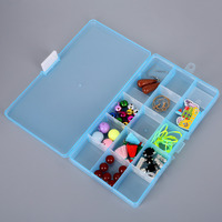 Boîte de rangement en plastique à 15 compartiments, boîte de rangement réglable pour perles, boîte à boucles d'oreilles, boîte à bijoux, boîte rectangulaire