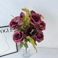 Bouquet de pivoines artificielles YL, cadeaux de mariage, décoration intérieure, salon, style européen, soie, luxe léger, simulées, faites à la main