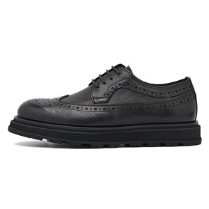 Chaussures en cuir formelles pour hommes Inke Decorated Brunello, style rétro, bout rond, semelle épaisse, décontractées - Product Image 2