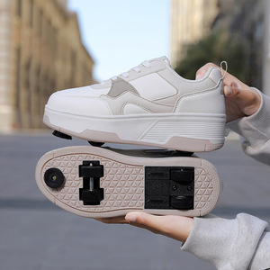 Chaussures à roulettes lumineuses pour enfants, en matériau EVA, avec roulettes de patins à roulettes, patinage automatique - Product Image 4